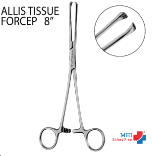 MHI Allis Tissue Forcep 8 inch